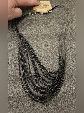 Arizona Jean Company Layered Black Seed Bead Necklace